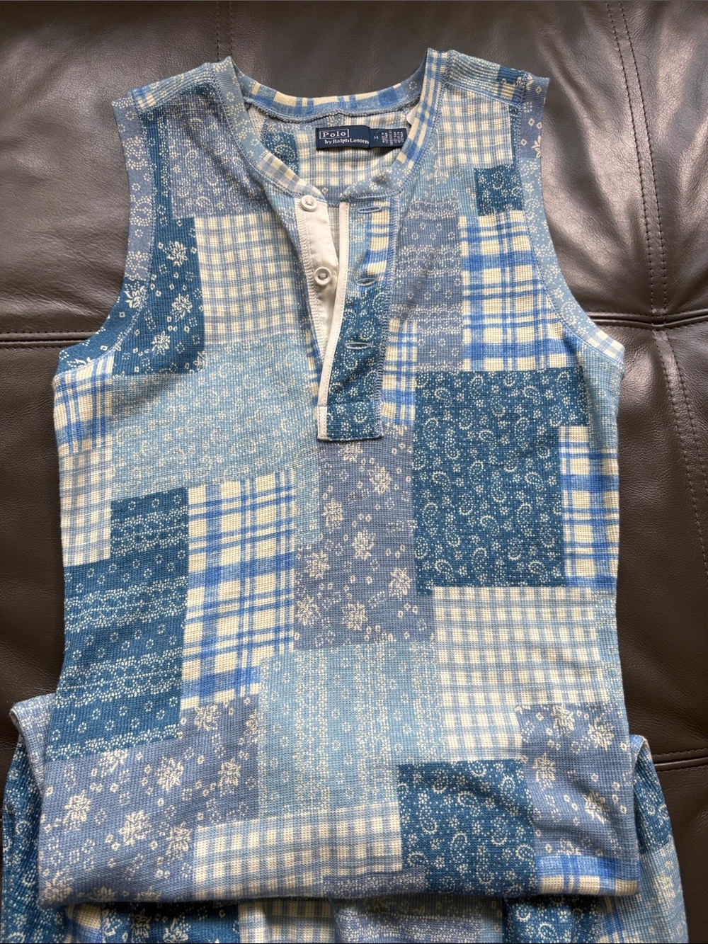Polo by Ralph Lauren Blue Patchwork Maci dress